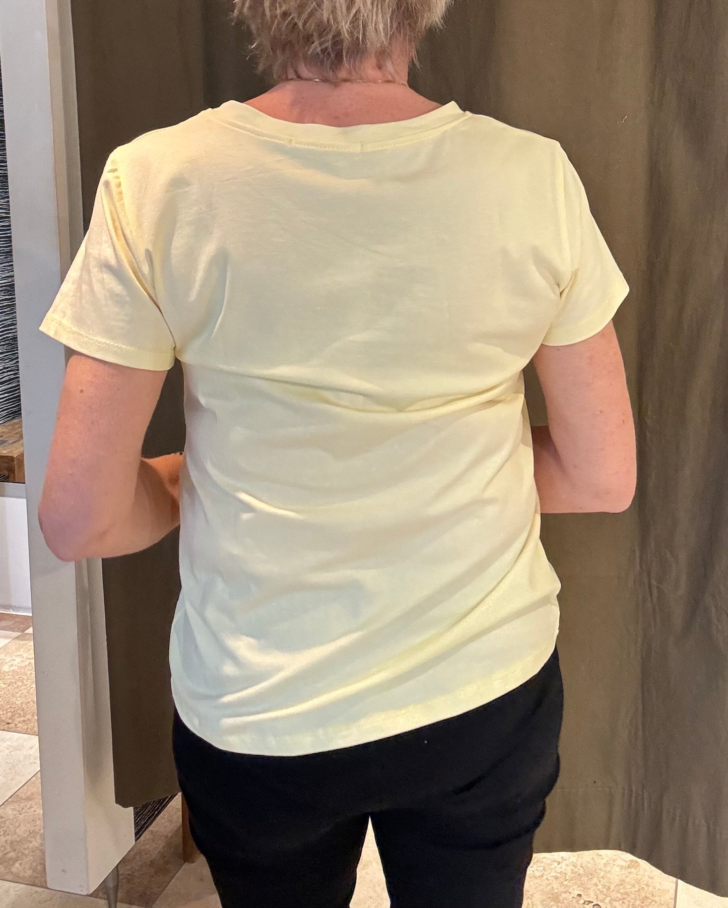 Marta, Herdis T-shirt, Gul/Brun