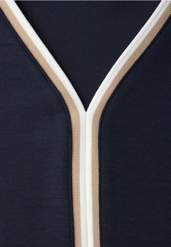 Street One, Blouse m/striped Panel