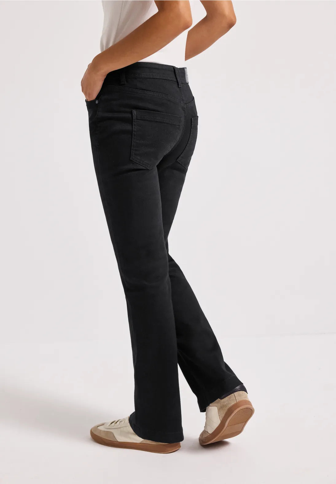 Street One, Bootcut Jeans Sort