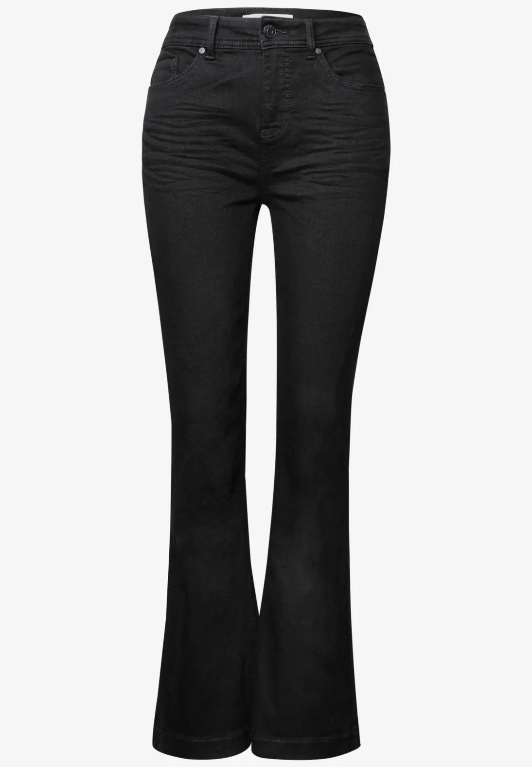 Street One, Bootcut Jeans Sort