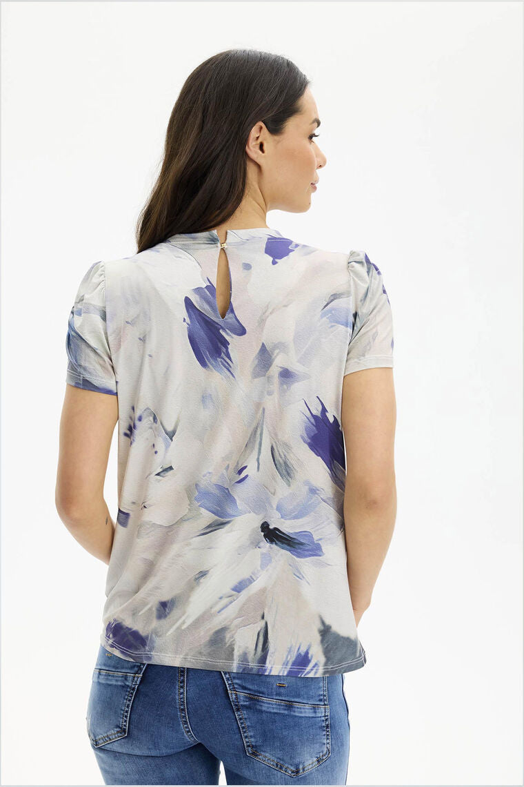 In Front, Grazia Blouse Short Sleeves Bluser 16745 Blue