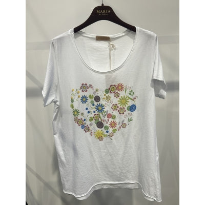 Marta, Marie T-shirt, Flower Heart