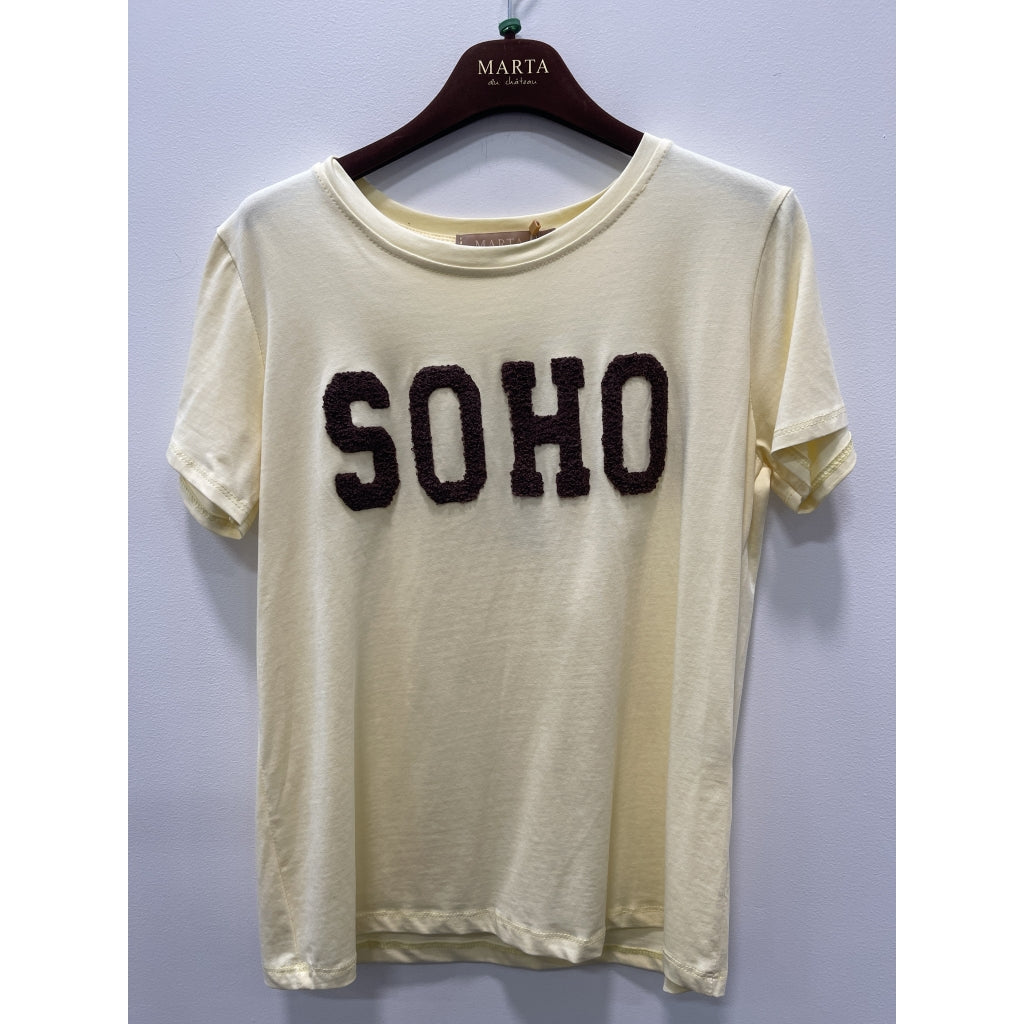 Marta, Herdis T-shirt, Gul/Brun