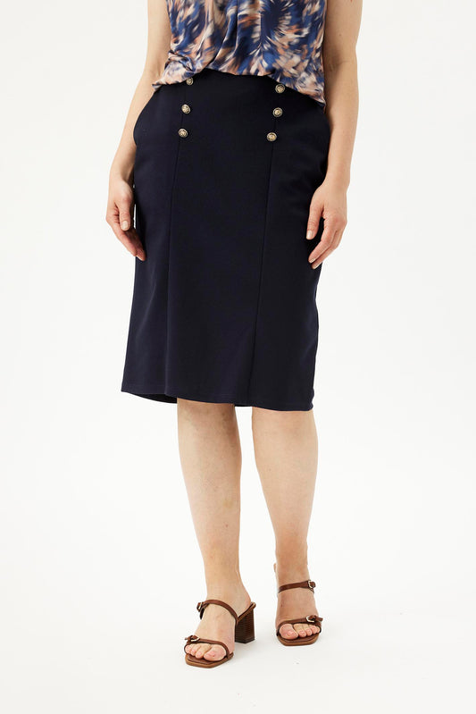 In Front, Pont Skirt - Navy
