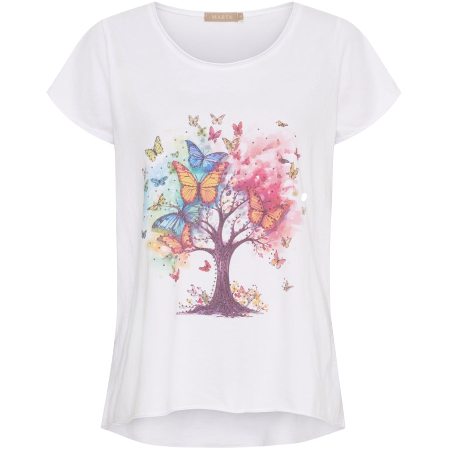 Marta, Marie T-Shirt, Tree/Butterflies