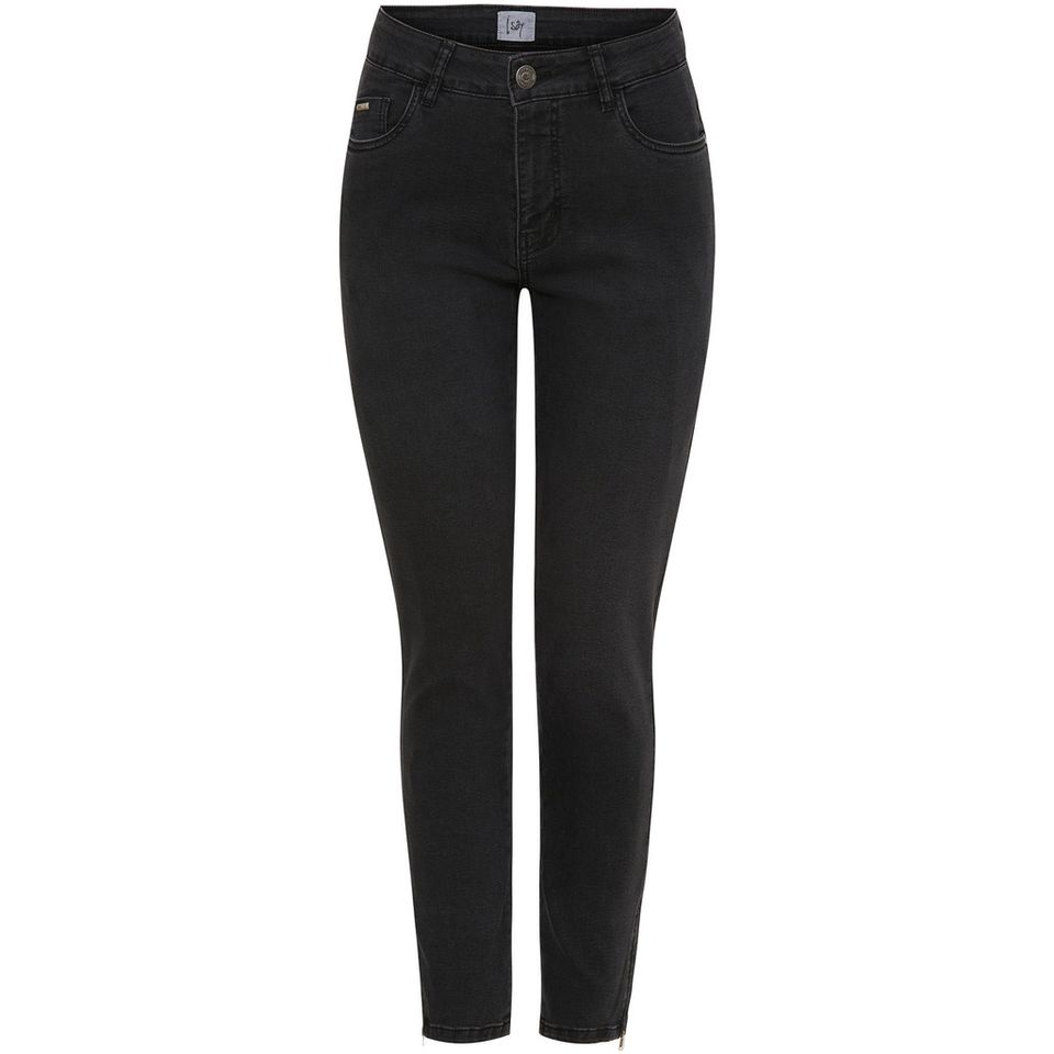 Isay, Lido Zip Jeans - Col. 958 Dark Grey Wash