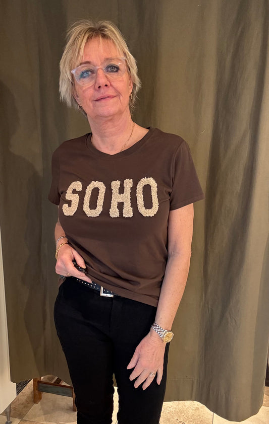 Marta, Herdis T-Shirt, Brun/Beige